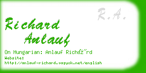 richard anlauf business card